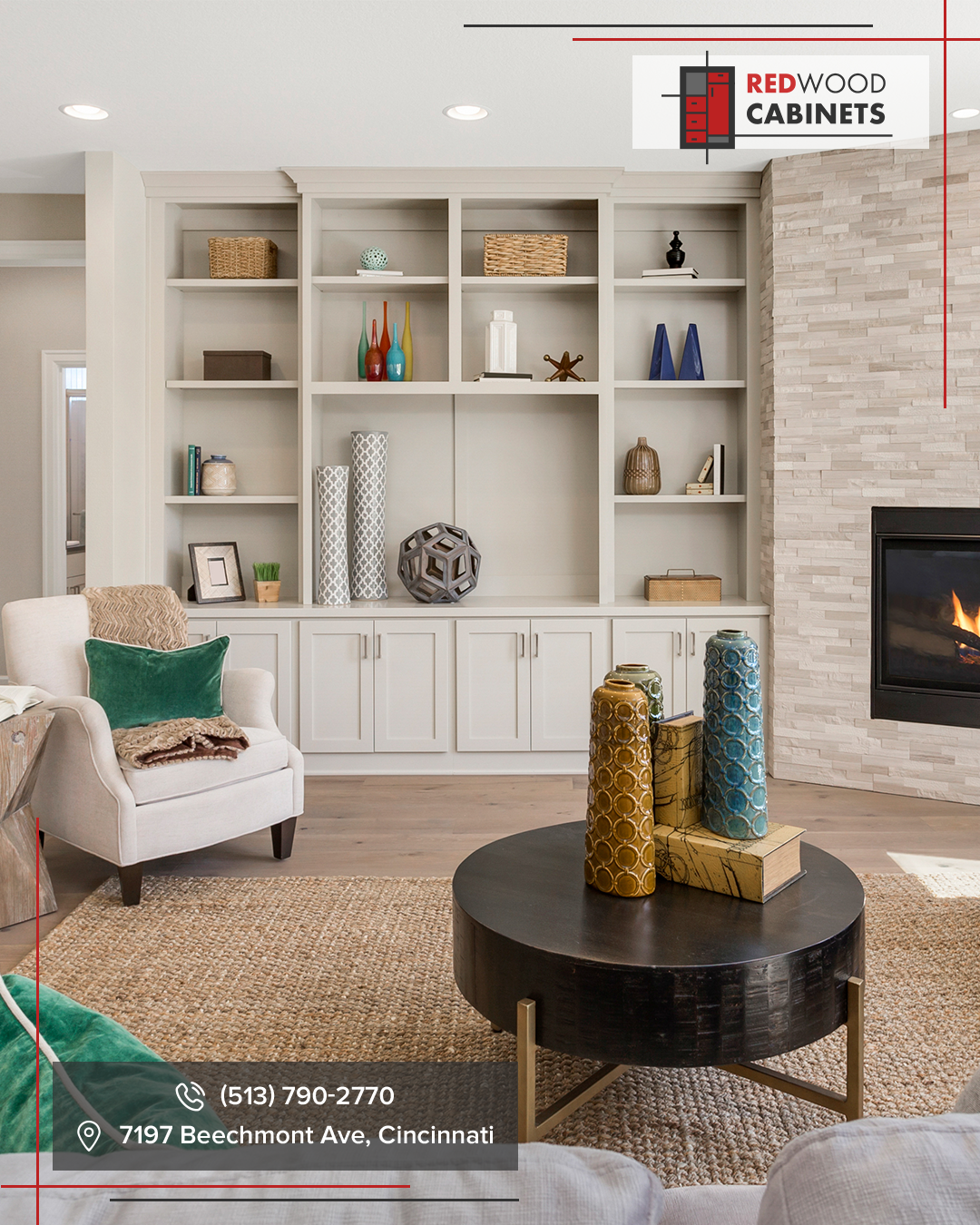 Redwood Cabinets and Design - Built-In Cabinets for Living Rooms: Are ...